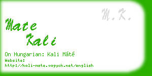mate kali business card