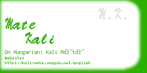 mate kali business card